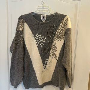 Studio Collection Lambswool Angora Sweater Christmas Vintage S